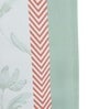 Green Polycanvas Floral 7ft Blackout Fabric Loops Door Curtain