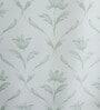 Green Polycanvas Floral 7ft Blackout Fabric Loops Door Curtain