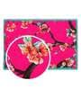 Dulcie (12x18) Blue & Pink Poly Cotton (Set of 6) Table Linen Set