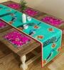 Ixia (12x18) Green & Orange Poly Cotton (Set of 6) Table Linen Set