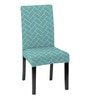 Green Polycotton Brick Printed 14x18 Inches Chair Covers  (1 piece)