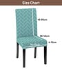 Green Polycotton Brick Printed 14x18 Inches Chair Covers  (1 piece)