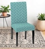 Green Polycotton Brick Printed 14x18 Inches Chair Covers  (1 piece)