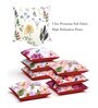 Green Floral Poly Cotton 12 x 12 Inches Cushion Covers (Set of 8)