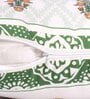 Green Polycotton Floral 16x16 inches Cushion Covers (Pack of 5)