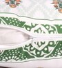 Green Polycotton Floral 24x24 inches Cushion Covers (Pack of 2)