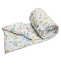 Blue Polycotton Floral 300 GSM Single Bed Reversible Quilted Comforter