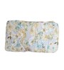 Blue Polycotton Floral 300 GSM Single Bed Reversible Quilted Comforter