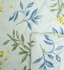 Green Polycotton Floral 300 GSM Single Bed Reversible Quilted Comforter
