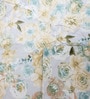 Blue Polycotton Floral 300 GSM Single Bed Reversible Quilted Comforter