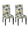 Green Polycotton Floral Print 14x18 Inches Chair Covers  (2 pieces)