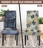 Green Polycotton Floral Print 14x18 Inches Chair Covers  (2 pieces)