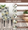 Green Polycotton Floral Print 14x18 Inches Chair Covers  (2 pieces)
