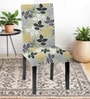 Green Polycotton Floral Print 14x18 Inches Chair Covers  (2 pieces)