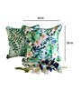 Green Floral Poly Cotton 16 x 16 Inches Cushion Covers (Set of 2)