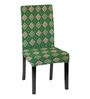 Green Polycotton Geometric 14x18 Inches Chair Covers  (1 piece)