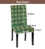 Green Polycotton Geometric 14x18 Inches Chair Covers  (2 pieces)