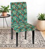 Green Polycotton Printed 14x18 Inches Chair Covers  (1 piece)
