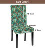 Green Polycotton Printed 14x18 Inches Chair Covers  (4 pieces)