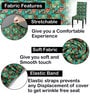 Green Polycotton Printed 14x18 Inches Chair Covers (Pack of 6)