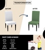 Green Polycotton Solid 14x18 Inches Chair Covers (Pack of 6)