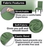 Green Polycotton Solid 14x18 Inches Chair Covers (Pack of 6)