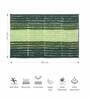 Green Polyester 24X16 Inches Anti-Skid  Bath Mat