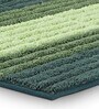 Green Polyester 24X16 Inches Anti-Skid  Bath Mat