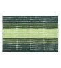 Green Polyester 24X16 Inches Anti-Skid  Bath Mat