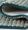 Green Polyester 32X20 Inches Anti-Skid  Bath Mat