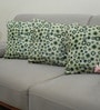 Green Polyester Abstract 16x16 inches Cushion Covers Set of 3