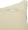 Green Polyester Abstract 20x20 inches Cushion Covers Set of 3