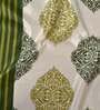 Green Abstract Polyester 5 Ft Semisheer Eyelet Window Curtains (Set of 2)