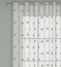 Green Abstract Polyester 7 Ft Sheer Eyelet Door Curtain