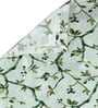 Green Polyester Floral 9ft Blackout Eyelet Door Curtains