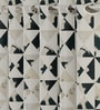 Green Polyester Abstract 9ft Room Darkening Eyelet Long Door Curtains (2 Pc)
