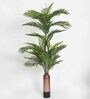 Green Polyester Artificial Areca Palm Plant without Pot
