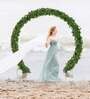 Polyester Green Begonia Garland Creeper Without Pot Artificial Plants