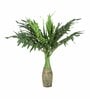 Green Polyester Artificial Bottle Palm Plant Without Pot