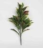 Green Polyester Artificial Croton Plant without Pot