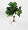 Polyester Green Fiddle Leaf Without Pot Artificial Plants