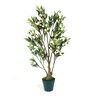Green Polyester Artificial Frangipani Plant With Pot