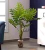 Green Polyester Artificial Happy Philodendron Plant without Pot