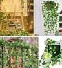 Green Polyester Artificial Ivy Garland Creeper Plant Without Pot