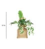 Green Polyester Artificial Marigold Hanging Bonsai Plant With Brown Jute Pot