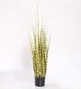 Polyester Green Onion Grass With Pot Artificial Plants