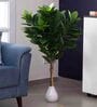 Polyester Green With Medium Leaves Without Pot Artificial Plants