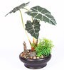 Green Polyester Artificial Plant With pot