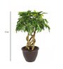Green Polyester Artificial Plant With pot
