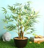 Green Polyester Artificial Plant With pot